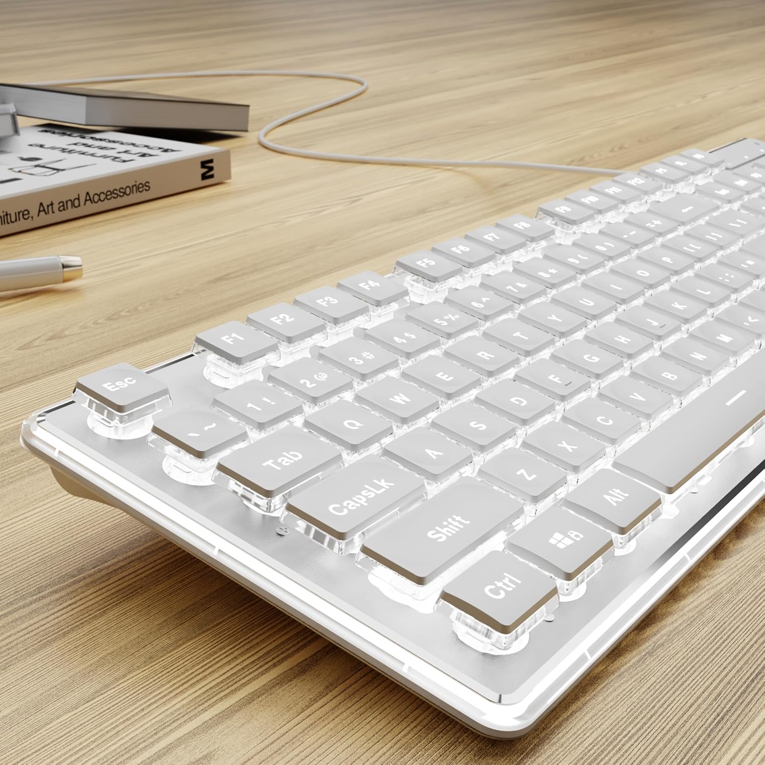 Pc Gaming Fullset - Keyboard USB Berkabel dengan Panel Logam